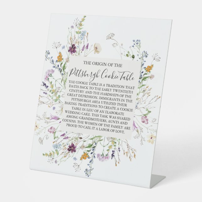 EXPOSITOR EN L PITTSBURGH COOKIE TABLE RÓTULO BODA (Anverso)