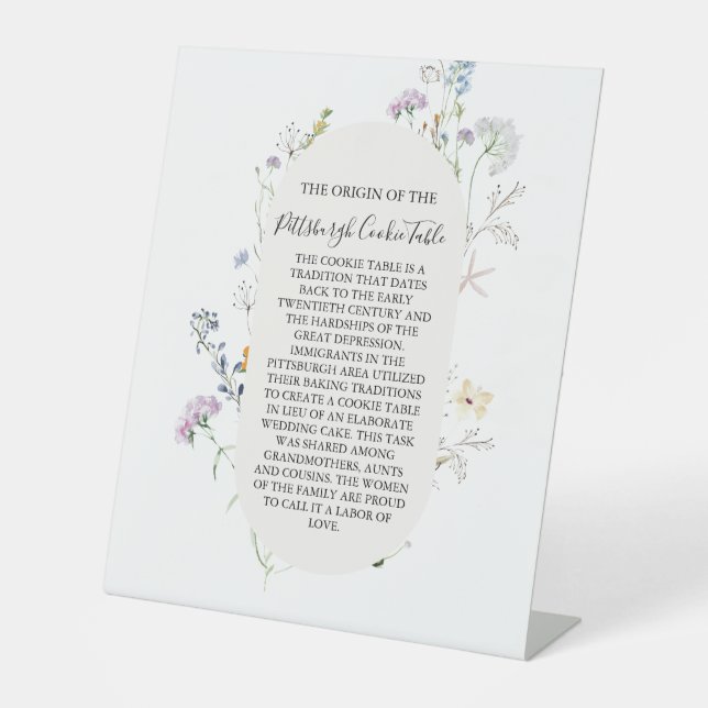 EXPOSITOR EN L PITTSBURGH COOKIE TABLE RÓTULO BODA (Anverso)