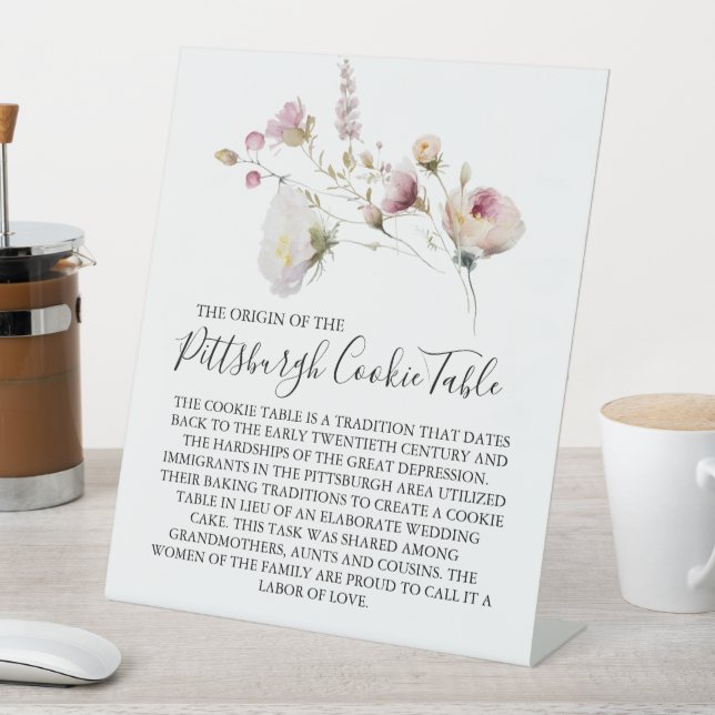 EXPOSITOR EN L PITTSBURGH COOKIE TABLE RÓTULO BODA (In Situ)