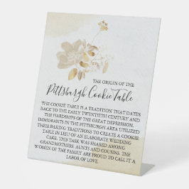 EXPOSITOR EN L PITTSBURGH COOKIE TABLE RÓTULO BODA