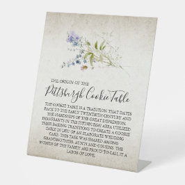 EXPOSITOR EN L PITTSBURGH COOKIE TABLE RÓTULO BODA