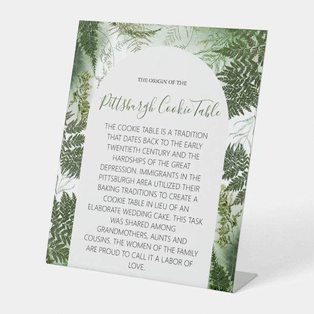 EXPOSITOR EN L PITTSBURGH COOKIE TABLE RÓTULO BODA (Anverso)