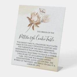 EXPOSITOR EN L PITTSBURGH COOKIE TABLE RÓTULO BODA