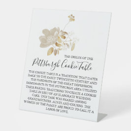 EXPOSITOR EN L PITTSBURGH COOKIE TABLE RÓTULO BODA
