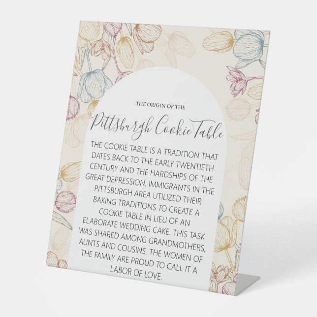 EXPOSITOR EN L PITTSBURGH COOKIE TABLE RÓTULO BODA (Anverso)