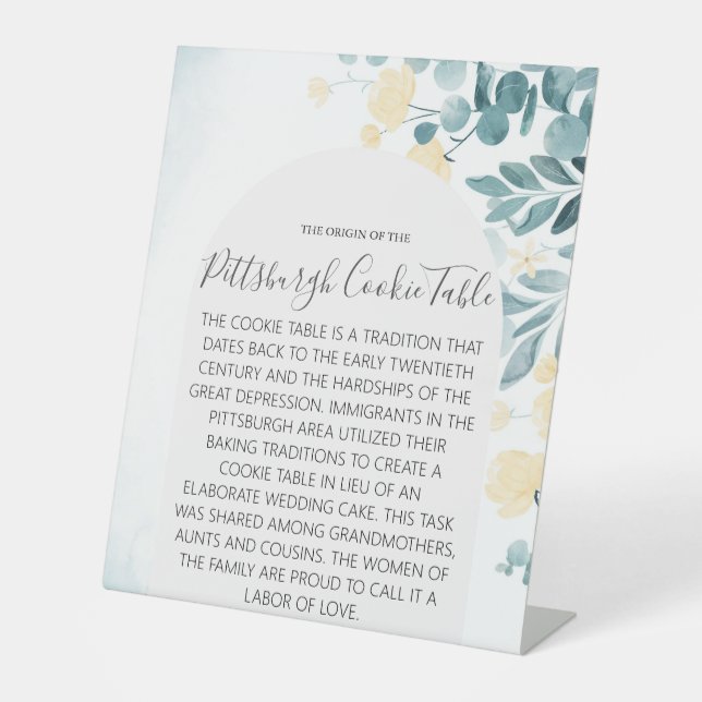 EXPOSITOR EN L PITTSBURGH COOKIE TABLE RÓTULO BODA (Anverso)
