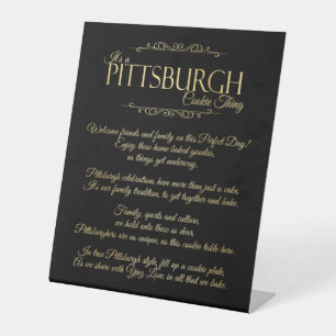 Expositor En L Pittsburgh Cookie Thing Poem Table Rótulo