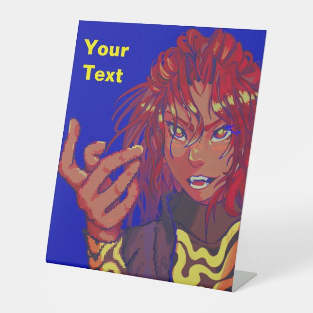 Expositor En L Pixel girl changing, pixelart (Anverso)