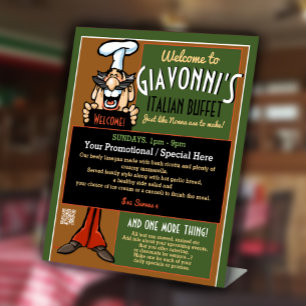 Expositor En L Pizzería Restaurante italiano Especialidades a la