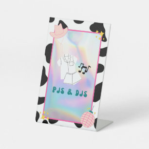 Expositor En L "PJs & DJs" Rótulo Fiesta Disco Cowgirl Bach