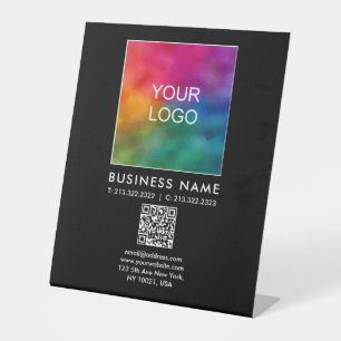 Expositor En L Plantilla de código QR del logotipo comercial del 
