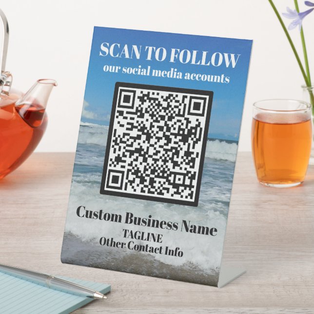 Expositor En L Plantilla de código QR para redes sociales Persona (In Situ)