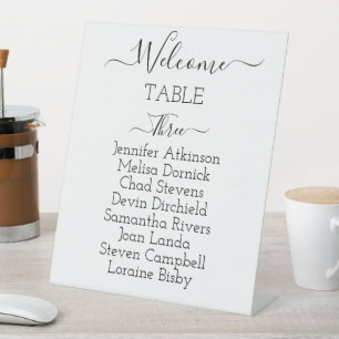 Expositor En L Plantilla de la tarjeta de asiento del Boda minima