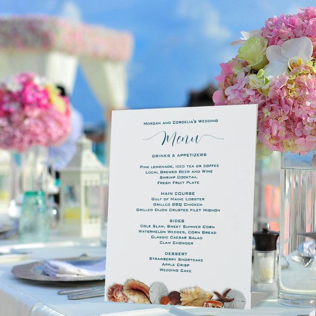 Expositor En L Plantilla de menú de Boda de mariscos vivos (Subido por el creador)