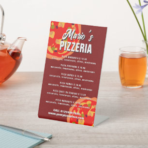 Expositor En L Plantilla de Menú de Pizza de Restaurante Pizzería