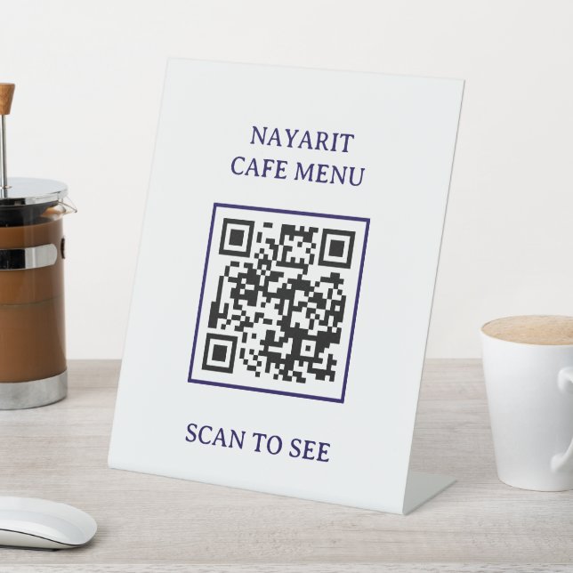 Expositor En L Plantilla de menú digital con código QR (In Situ)