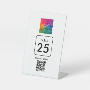 Expositor En L Plantilla de número de tabla de códigos QR para lo