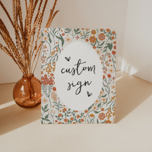 Expositor En L Plantilla de Rótulo de Personalizado de flores sil