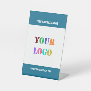Expositor En L Plantilla de Rótulo Peatonal de texto con logotipo