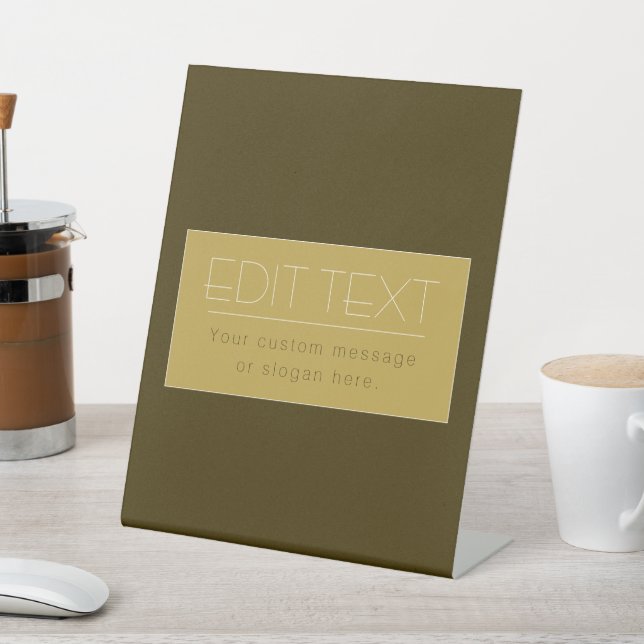 Expositor En L Plantilla de texto editable con estilo | Oro vinta (In Situ)