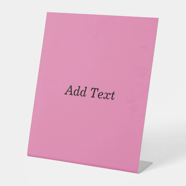 Expositor En L Plantilla de texto personalizable rosa (Anverso)