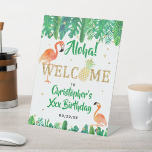 Expositor En L Playa Tropical de Verano Luau Boys Cumpleaños