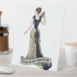 Expositor En L Please Do Not Perceive Me - Victorian Lady Vintage