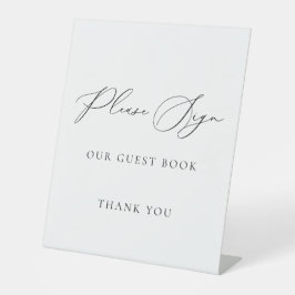 Expositor En L Please Sign Our Guest Book Wedding Sign Minimalist