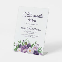 Expositor En L Plum Purple Floral Boda Esta Vela Quema