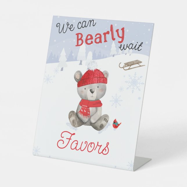 Expositor En L Podemos esperar antes Baby Shower (Anverso)