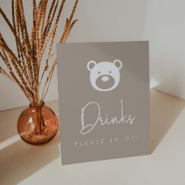 Expositor En L Podemos Esperar Bear Las Bebidas De Baby Shower