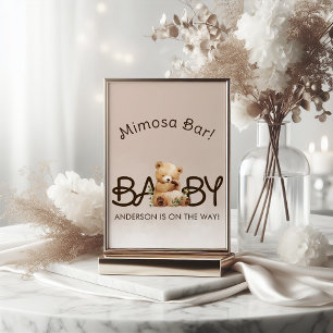 Expositor En L Podemos Esperar El Baby Shower Mimosa Bar