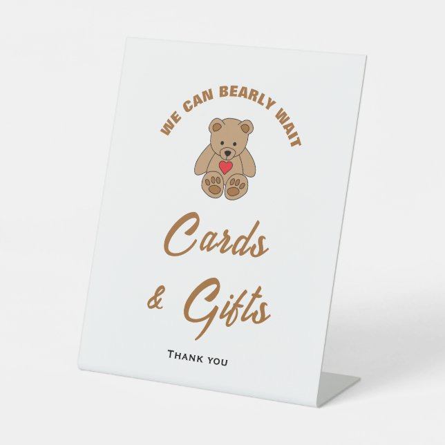 Expositor En L Podemos Esperar Las Tarjetas Baby Shower Y El Rótu (Anverso)