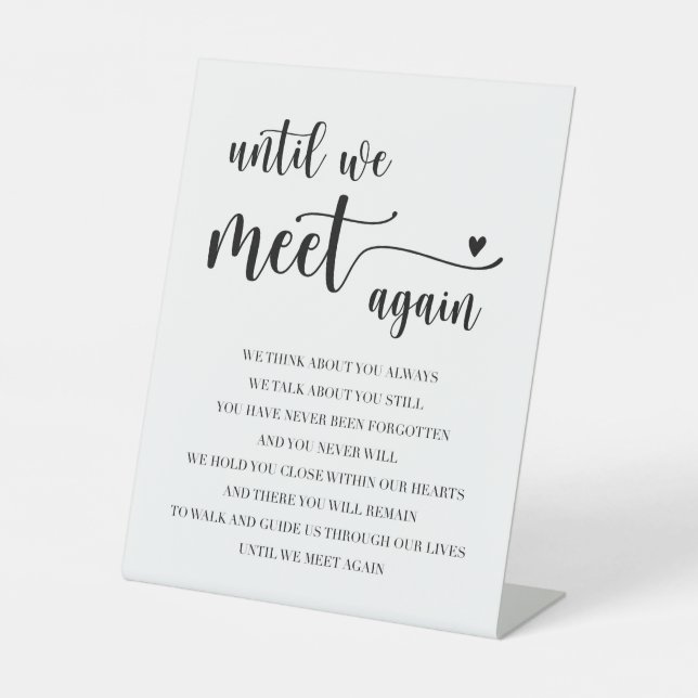 Expositor En L Poema conmemorativo Rótulo Pedesto - Hasta que nos (Anverso)