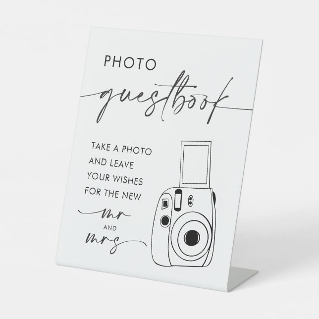 Expositor En L Polaroid Photo Wedding Guestbook Sign (Anverso)
