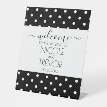 Polkadots de caligrafía blanca y negra