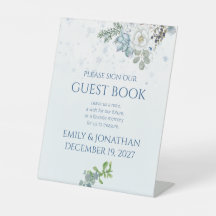 Por favor firme nuestro libro de invitados Floral 