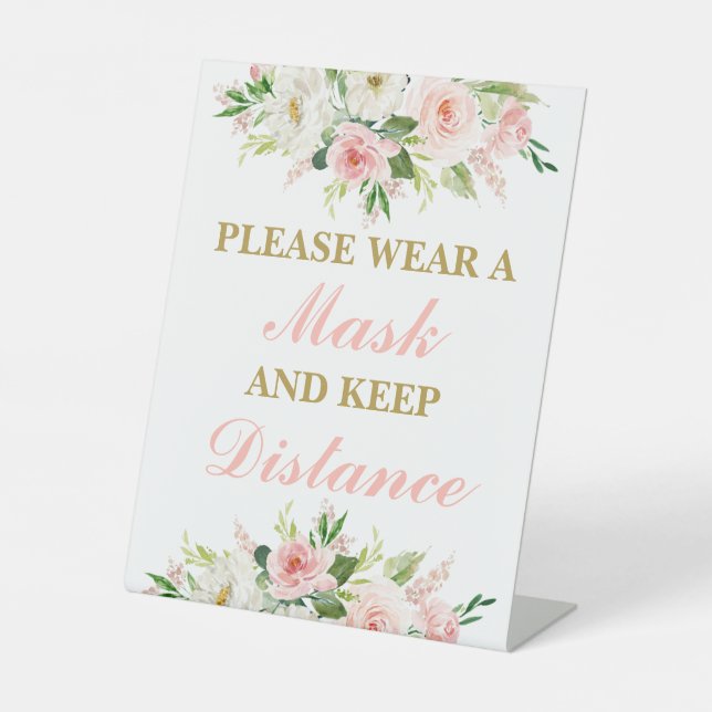 Expositor En L Por favor, lleve una máscara (Anverso)