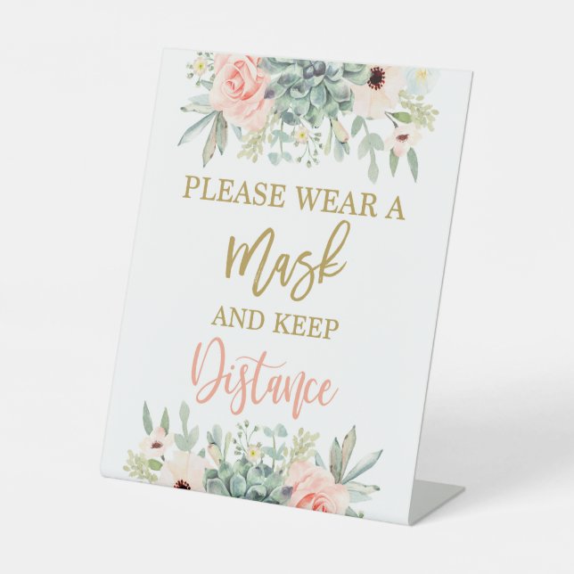 Expositor En L Por favor, lleve una máscara (Anverso)