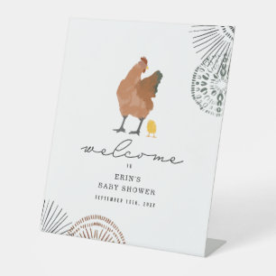 Expositor En L Poster 8x10 de bienvenida de Baby Shower para poll