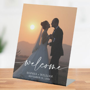 Expositor En L Poster de boda elegante de fotografía moderna