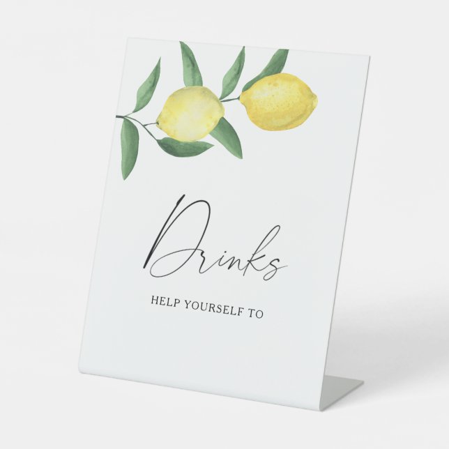 Expositor En L Póster de limones - Bebidas (Anverso)