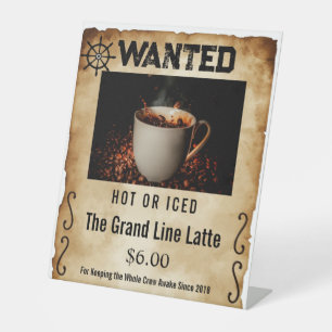 Expositor En L Póster de recompensa pirata estilo café