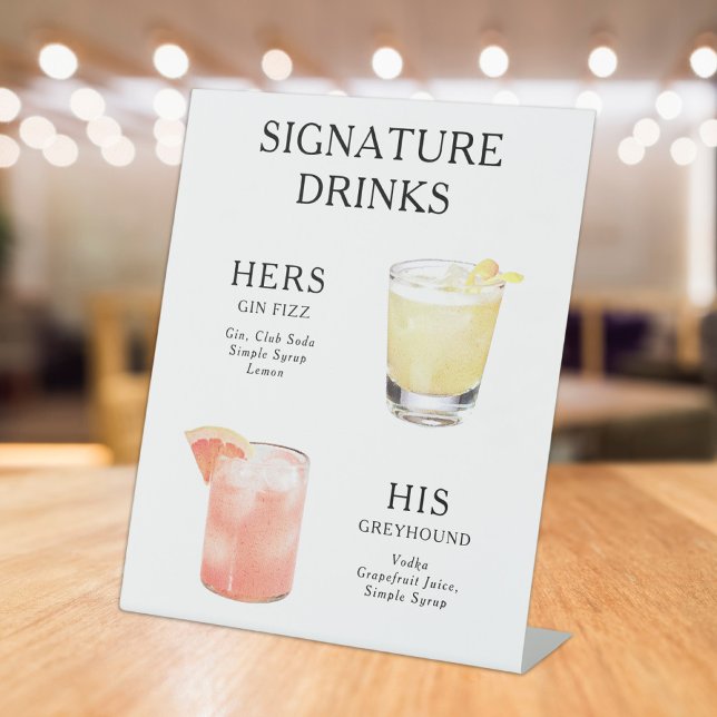 Expositor En L Poster del menú de bebidas Bodas con firma (Subido por el creador)