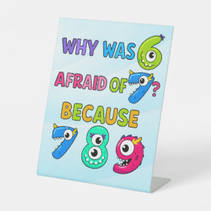 Expositor En L Póster divertido de matemáticas para niños 7 8 9