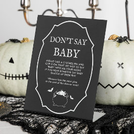 Expositor En L Preparando Baby Shower de Halloween no dicen juego