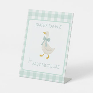 Expositor En L Preppy Goose Baby Shower Diaper Raffle