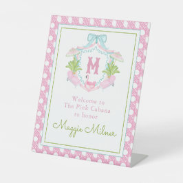 Expositor En L Preppy Palm Beach Monogram Crest