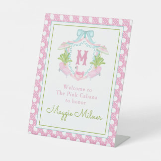 Expositor En L Preppy Palm Beach Monogram Crest