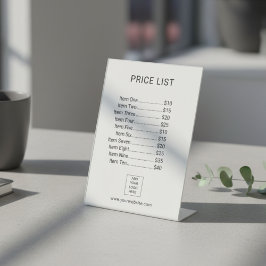 Expositor En L Price List Menu Business Custom Logo